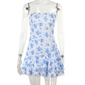 Slim fit printed strapless A-line dress