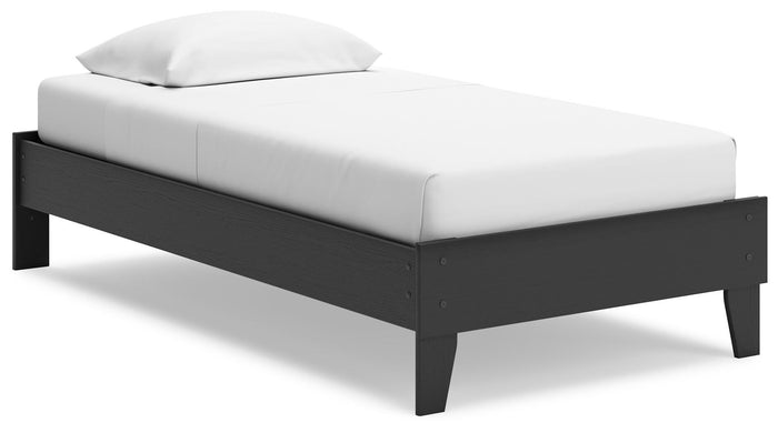 Socalle Black Twin Platform Bed - Brand New