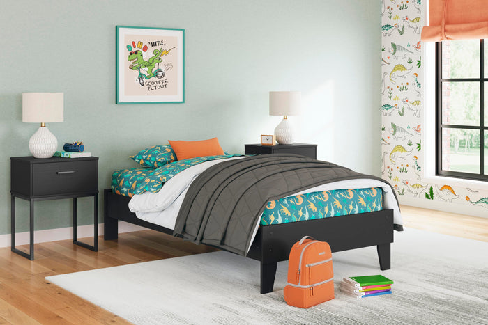 Socalle Black Twin Platform Bed - Brand New