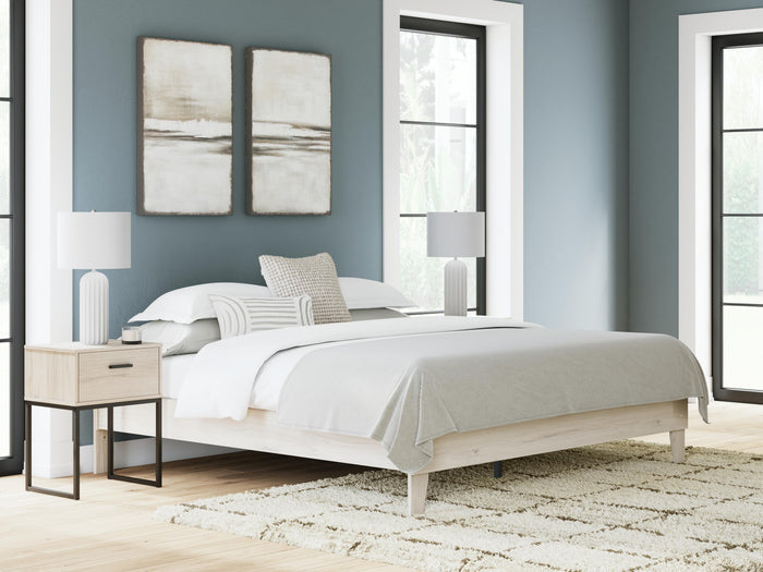 Socalle Light Natural King Platform Bed - Brand New