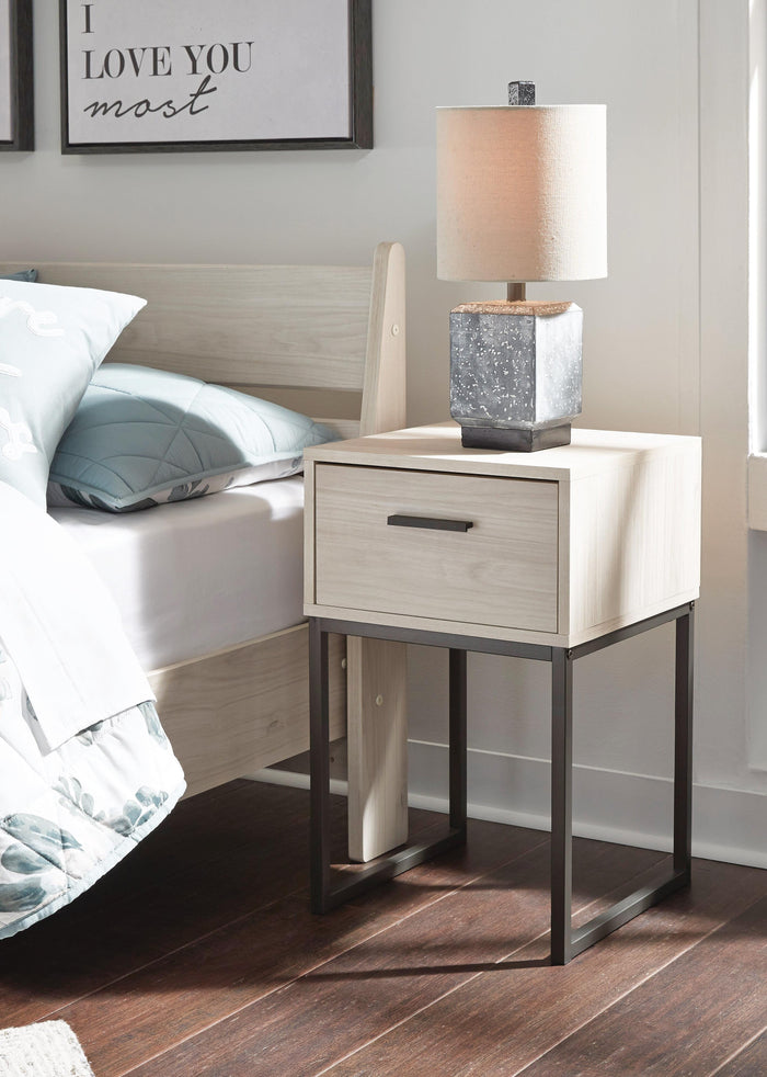 Socalle Light Natural One Drawer Night Stand - Brand New