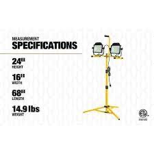 Southwire Dual Head Work Light with Tripod 20,000 Lumen CSW10X2