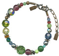Colorful crystal beaded bracelet from Owen Glass Collection with spring-themed design, perfect for casual and springtime wear.