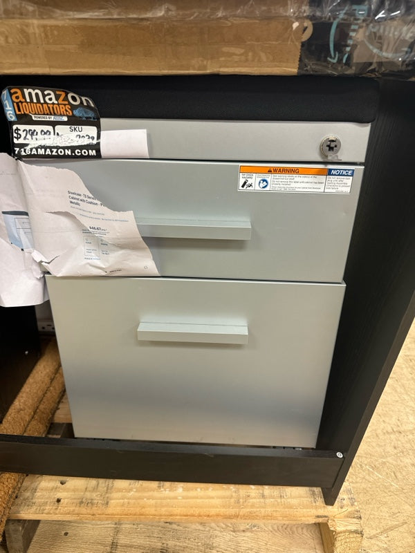 Steelcase - TS Series Mobile File Cabinet with Cushion - Platinum Metallic - Brand New - Open Box