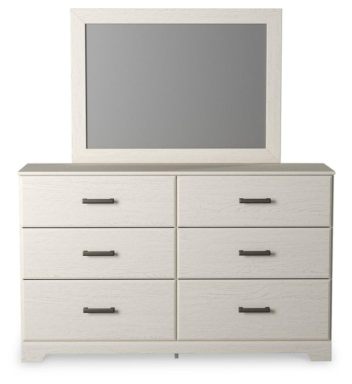 Stelsie White Stelsie Dresser and Mirror - Brand New
