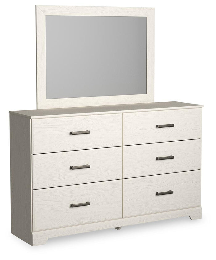 Stelsie White Stelsie Dresser and Mirror - Brand New