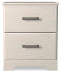 Stelsie White Two Drawer Night Stand - Brand New