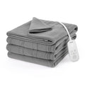 Sunbeam Electric Heated Bed Blanket Gray Soft Brushed Fleece 12 Heat Settings Full 84 x 72 - Brand New