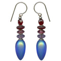 Owen Glass Collection TANGO 32 frosted iridescent dangle earrings with a sleek, modern design and shimmering finish.