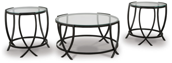 Tarrin Black Occasional Table Set (3/CN) - Brand New