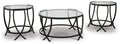 Tarrin Black Occasional Table Set (3/CN) - Brand New