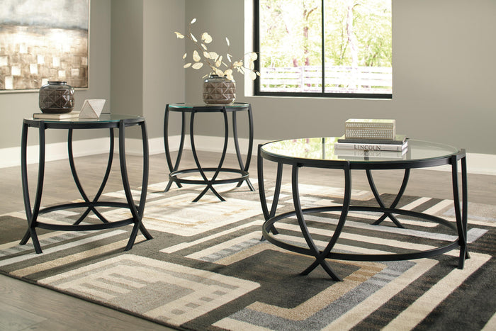 Tarrin Black Occasional Table Set (3/CN) - Brand New