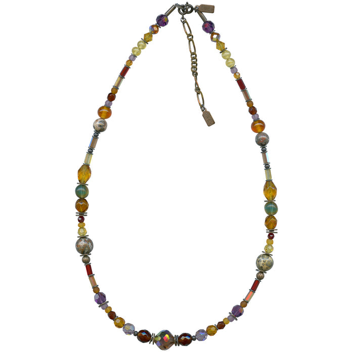 Owen Glass Collection Tashkent 18-inch necklace featuring intricate metal design and elegant craftsmanship.