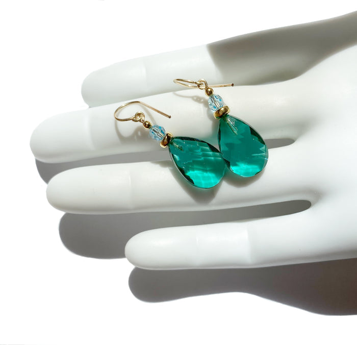 Owen Glass Collection High Street 35 earrings with sleek, modern design and gold-tone finish.