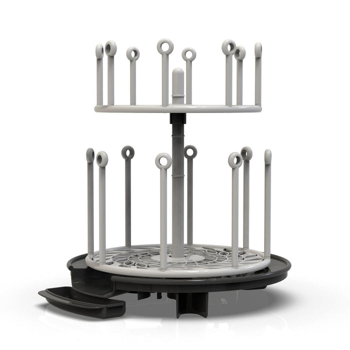 The First Years Plastic Spin Stack Bottle Drying Rack Black - Brand New