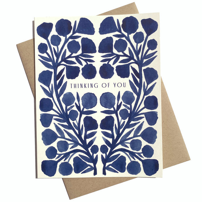 Owen Glass Collection "Thinking of You" greeting card featuring heartfelt design and message for special occasions or thoughtful moments.