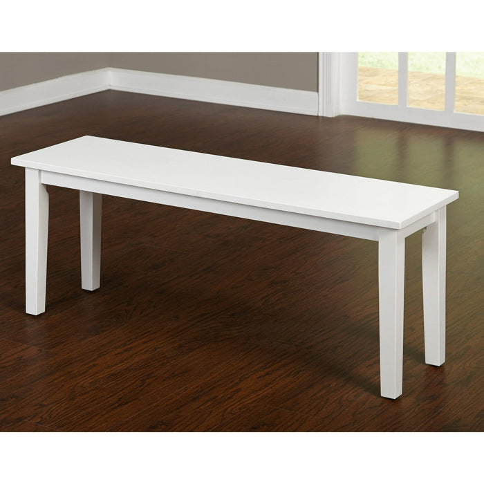 TMS Tiffany Indoor Bench, 47.5"L x 14"W x 18"H, White - Brand New