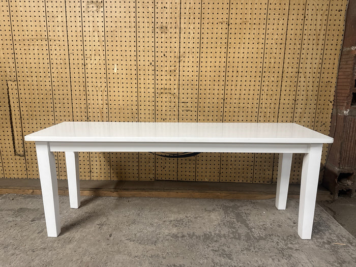 TMS Tiffany Indoor Bench, 47.5"L x 14"W x 18"H, White - Brand New
