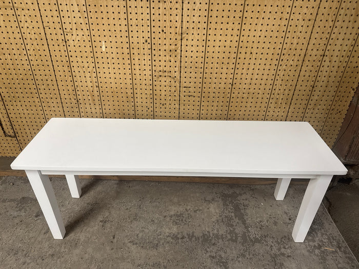 TMS Tiffany Indoor Bench, 47.5"L x 14"W x 18"H, White - Brand New