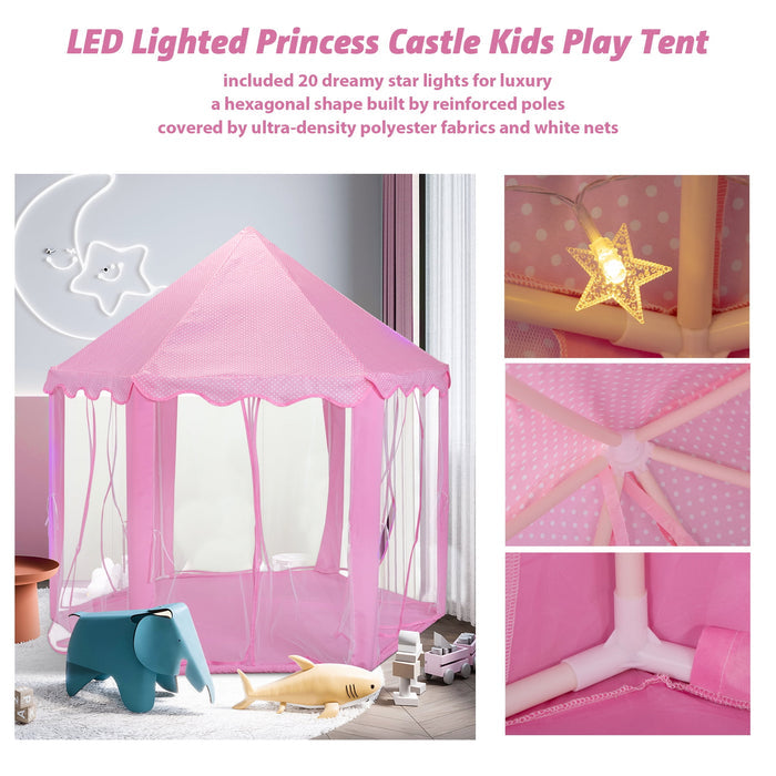 TOBBI Princess Castle Play Tent for Girls - Large 55'' x 53'' Playhouse for Indoor and Outdoor Play - Brand New