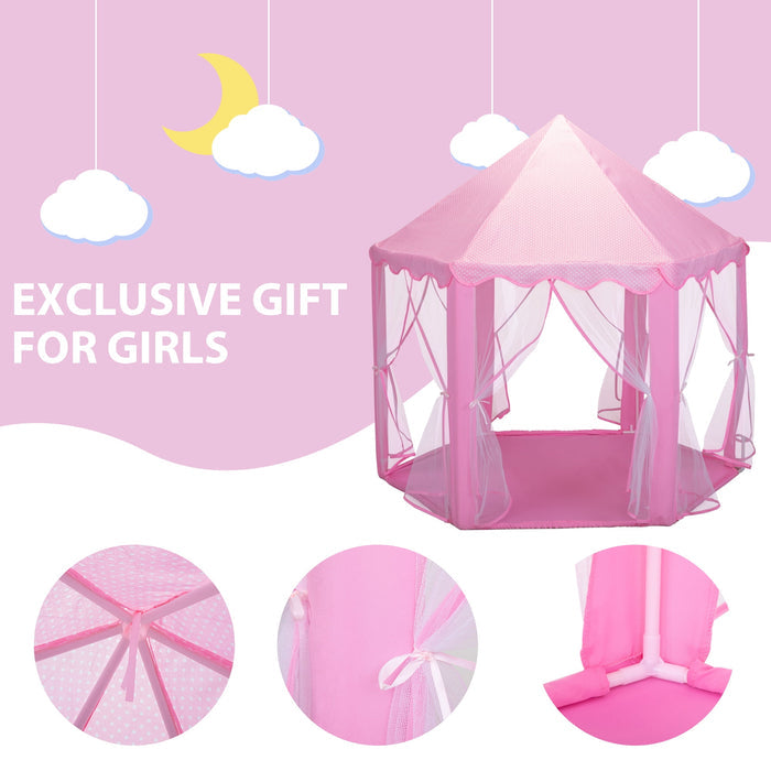 TOBBI Princess Castle Play Tent for Girls - Large 55'' x 53'' Playhouse for Indoor and Outdoor Play - Brand New