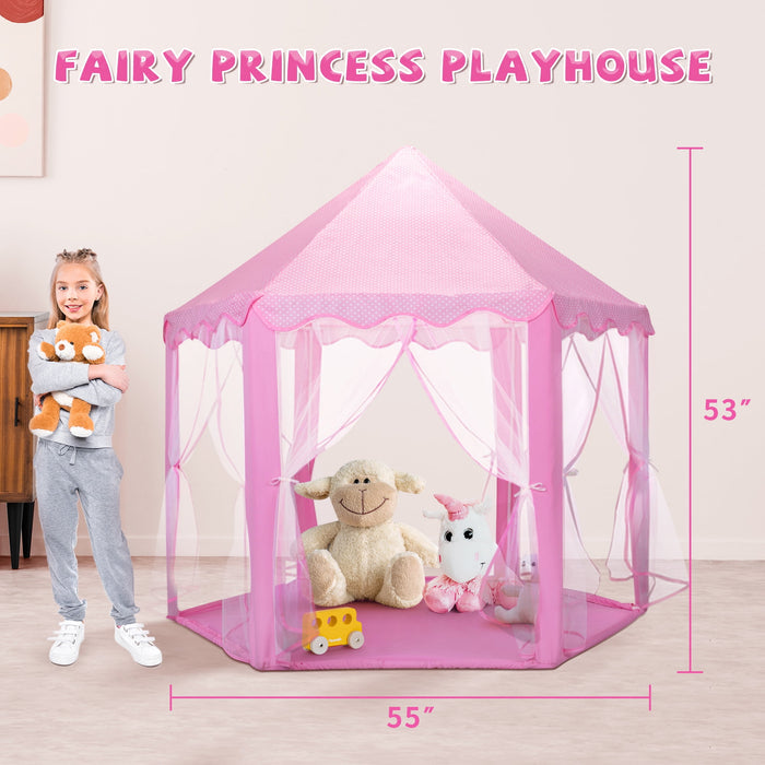 TOBBI Princess Castle Play Tent for Girls - Large 55'' x 53'' Playhouse for Indoor and Outdoor Play - Brand New