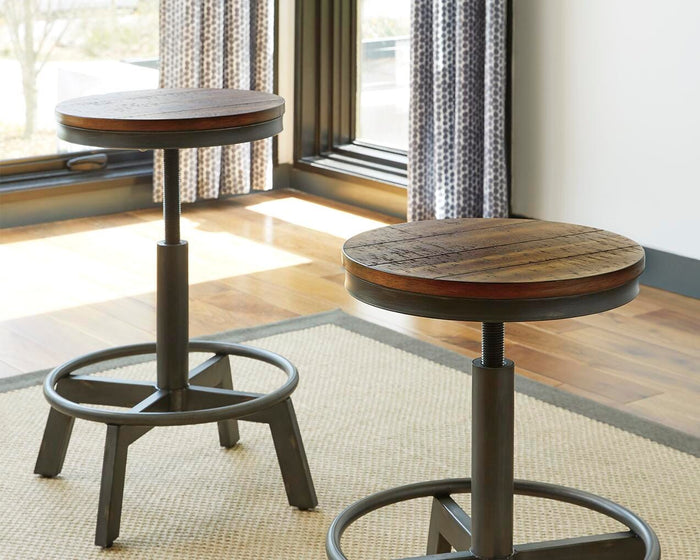 Torjin Brown/Gray Swivel Stool (Priced Per Item, Must Order 2, 4, 6, or 8) - Brand New