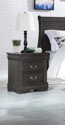 Traditional 2-Drawer Nightstand with Metal Handles, Fully Assembled, 21" L x 15" W x 24" H - new