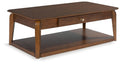 Trenmour Medium Brown Rectangular Cocktail Table - Brand New