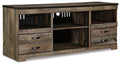 Trinell Brown LG TV Stand w/Fireplace Option - Brand New