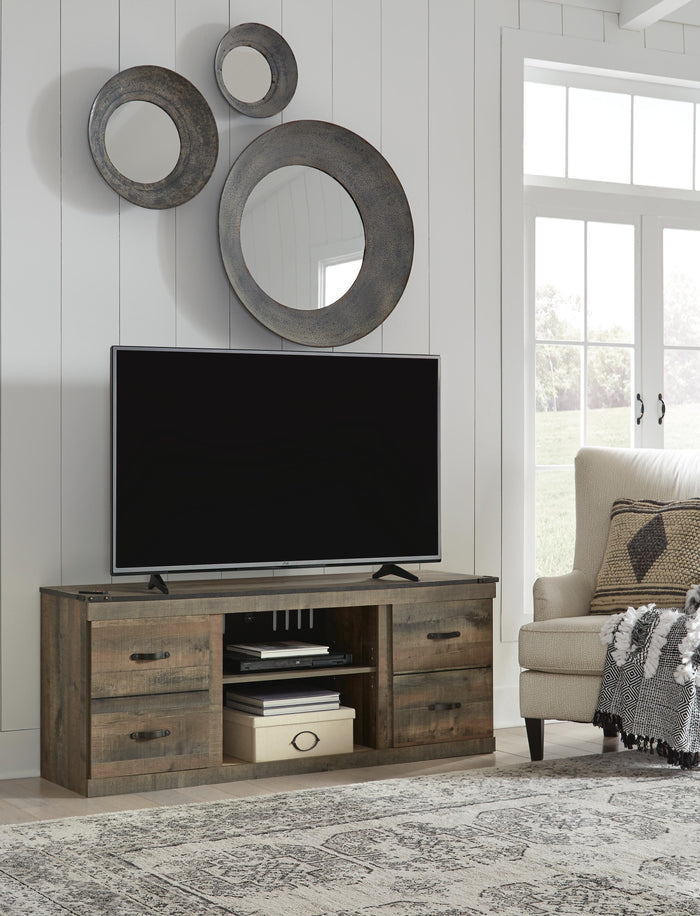 Trinell Brown LG TV Stand w/Fireplace Option - Brand New