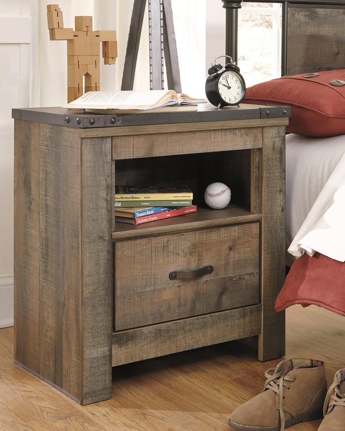 Trinell Brown One Drawer Night Stand - Brand New