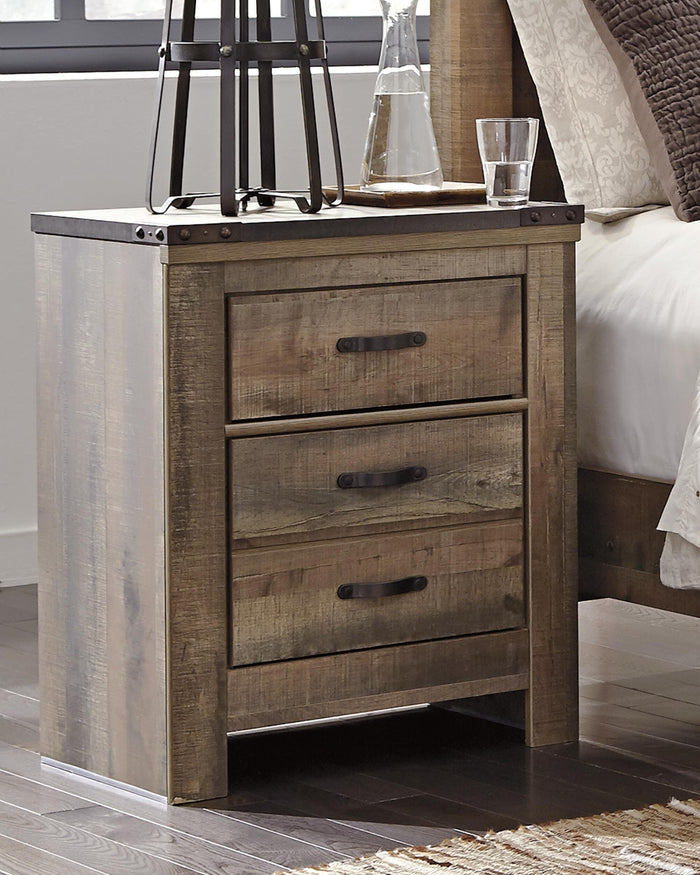 Trinell Brown Two Drawer Night Stand - Brand New