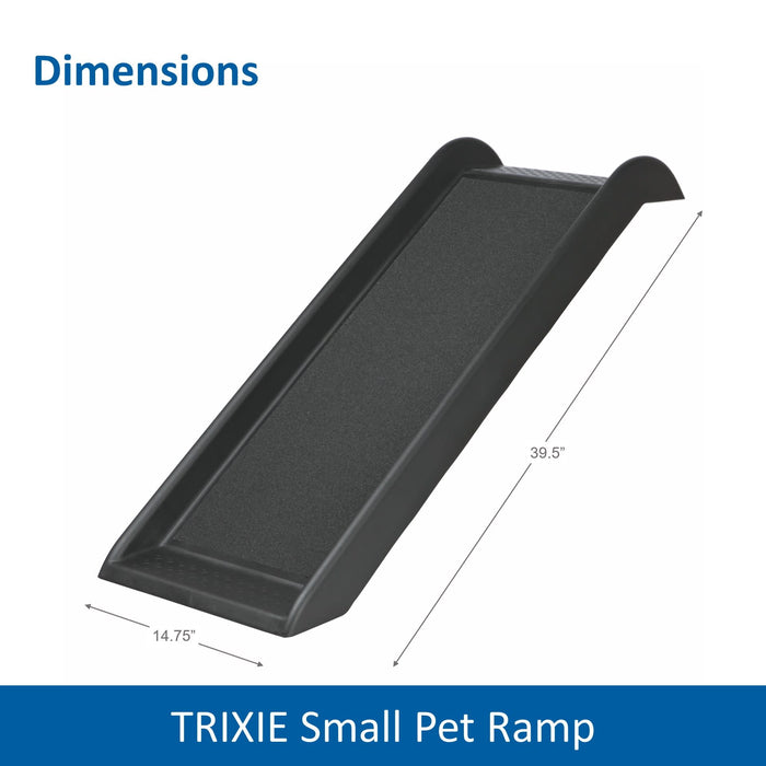 TRIXIE 39-in Small Pet Ramp for Dogs and Cats, Great for Small Cars and Furniture, Black - new