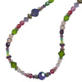 Close-up of Owen Glass Collection Tuileries Garden 24-inch necklace showing intricate floral design and elegant craftsmanship.