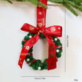 Twisted Stick Fabric Christmas Wreath Ornament DIY Christmas Tree Decoration Bow Wreath Finished Product