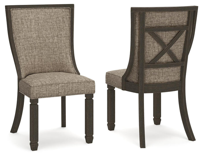 Tyler Creek Black/Grayish Brown Dining UPH Side Chair (Priced Per Item, Must Order 2, 4, 6, or 8) - Brand New