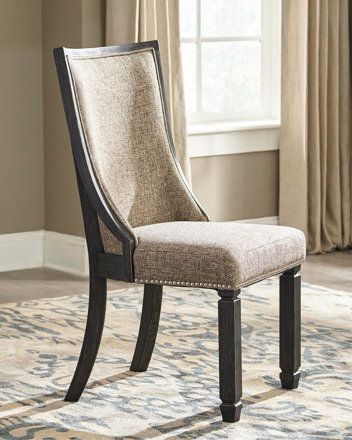 Tyler Creek Black/Grayish Brown Dining UPH Side Chair (Priced Per Item, Must Order 2, 4, 6, or 8) - Brand New