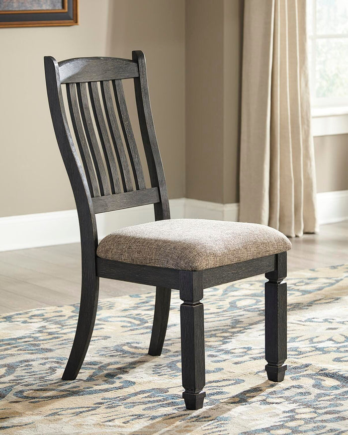 Tyler Creek Black/Grayish Brown Dining UPH Side Chair (Priced Per Item, Must Order 2, 4, 6, or 8) - Brand New