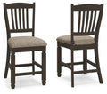 Tyler Creek Black/Grayish Brown Upholstered Barstool (Priced Per Item, Must Order 2, 4, 6, or 8) - Brand New