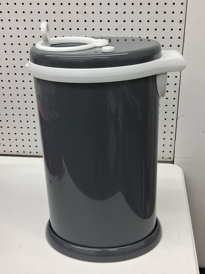 Ubbi Stainless Steel Diaper Pail, Odor Locking, No Special Bag Required, Award-Winning, Registry Must-Have, Slate - Brand New