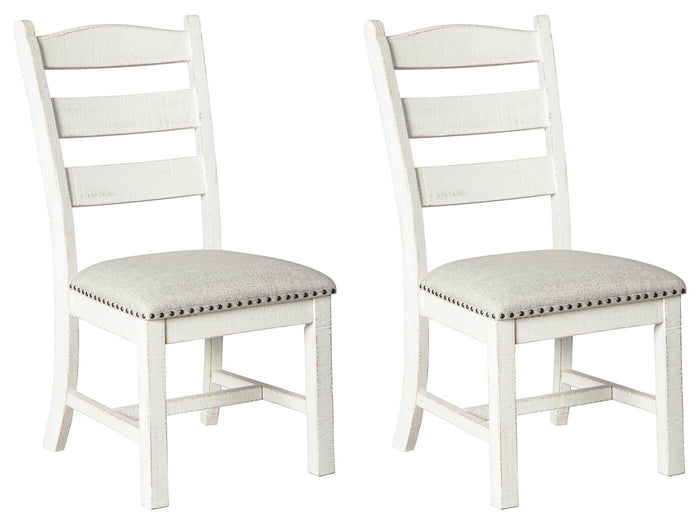 Valebeck Beige/White Dining UPH Side Chair (Priced Per Item, Must Order 2, 4, 6, or 8) - Brand New