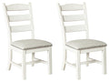 Valebeck Beige/White Dining UPH Side Chair (Priced Per Item, Must Order 2, 4, 6, or 8) - Brand New