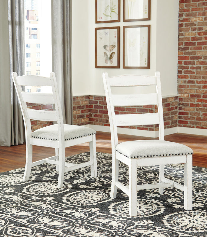 Valebeck Beige/White Dining UPH Side Chair (Priced Per Item, Must Order 2, 4, 6, or 8) - Brand New