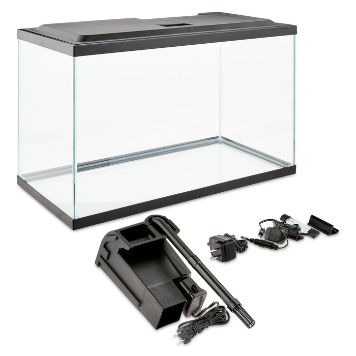 Vibrant Life 10 Gallon Aquarium Starter Kit with Blue & White LED Lights - Brand New