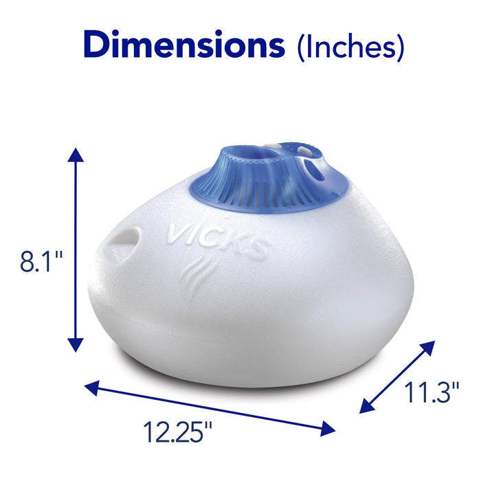 Vicks Warm Steam Vaporizer Humidifier with Night Light, 1.5 Gal, 600 Sq. Ft, White, V150SGNLUPCV2 - Brand New