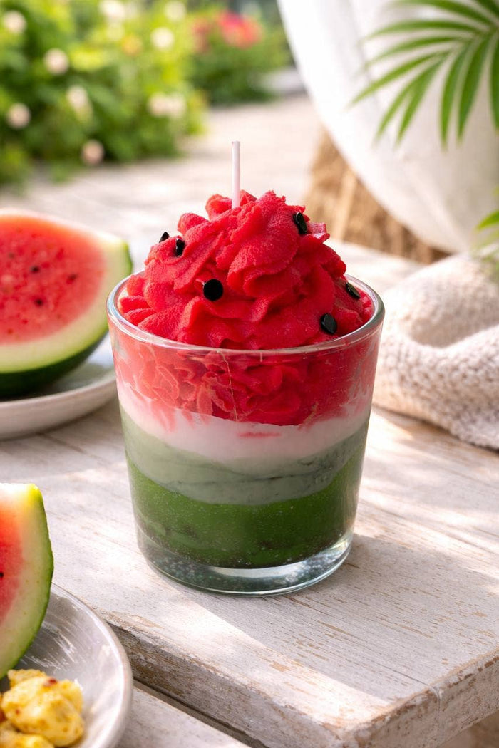 Watermelon Dessert Candle – Fresh Summer Scent, soya wax