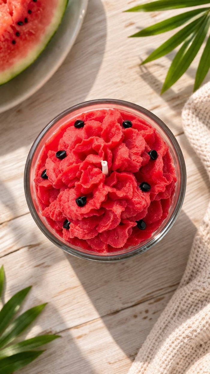 Watermelon Dessert Candle – Fresh Summer Scent, soya wax