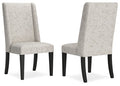 Welltern Cream/Black Dining UPH Side Chair (Priced Per Item, Must Order 2, 4, 6, or 8)