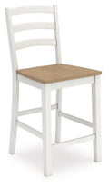 Westlinport Antique White/Natural Barstool (Priced Per Item, Must Order 2, 4, 6, or 8)